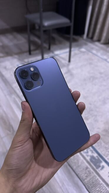 сколько стоит айфон х: IPhone 12 Pro Max, Колдонулган, 256 ГБ, Көк, 90 %
