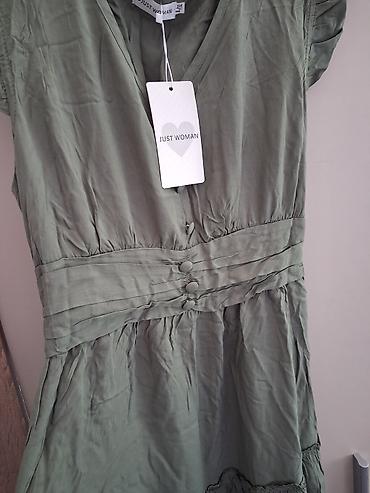 braon baletanke: Haljina Just Woman – maslinasto zelena, veličina L/XL - Dužina: midi — 5