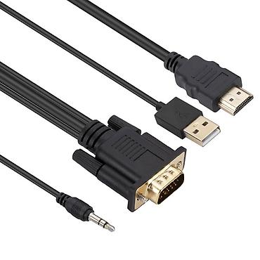 oglasnik masaze: HDMI na VGA aktivni konverter kabl sa dodatnim audio i napajanjem — 5