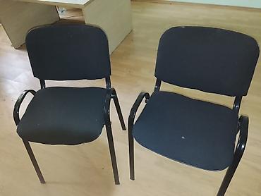 Ofis mebeli: Ofis tipli qara rəngli qonaq/kilid stulları – 2 ədəd - Model: klassik — 1