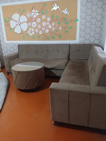kreditle künc divanlar: Künc divan dəsti – yumşaq parça üzlü - Model: L formalı künc divan - — 1