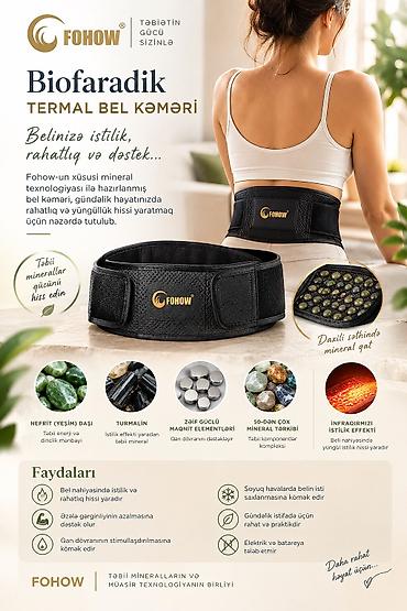 ✨ FOHOW Biofaradik Termal Bel Kəməri ✨ Bel nahiyəsinə istilik və