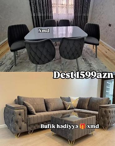 radiator ev ucun: Qonaq otağı və yemək qonaqlığı üçün mebel dəsti - Dəst tərkibi: - 1 — 1