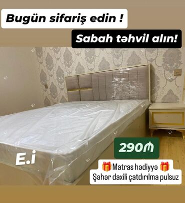 2 neferlik matras: Yeni, İkinəfərlik çarpayı, Matras ilə