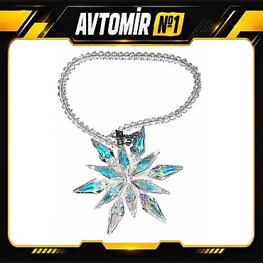 Транспорт: Kristal qar dənəsi avtomobil güzgü asması Kristal qar dənəsi — 1