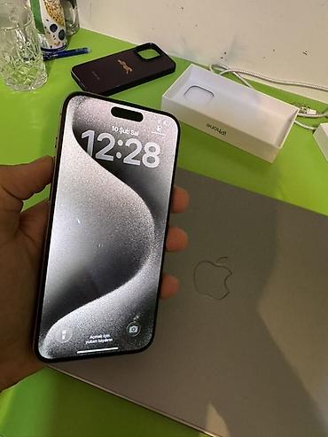 Apple iPhone: IPhone 15 Pro Max, 256 GB, Natural Titanium, Simsiz şarj, Face ID, Sənədlərlə — 6