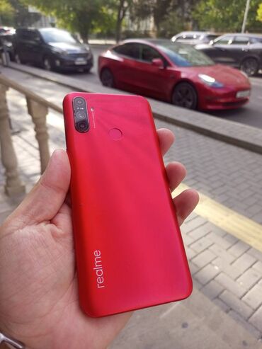 naviqator proqrami: Realme C3 (3 cameras), 64 GB, rəng - Qırmızı, Barmaq izi, Sənədlərlə, Zəmanət