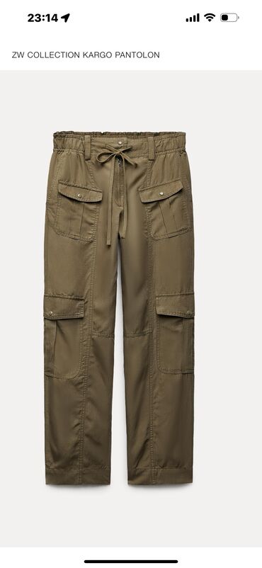 zara prsluk sa dva lica: Брюки, Zara, L (EU 40), цвет - Зеленый