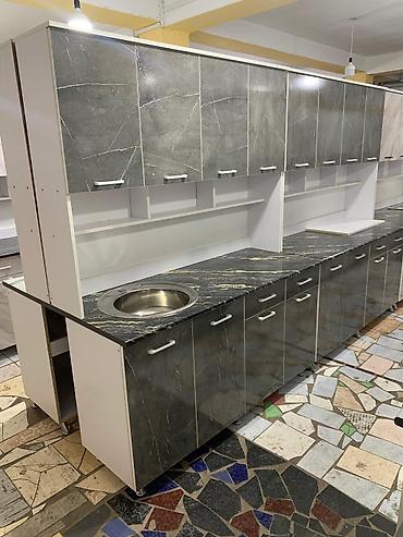 Кухонные гарнитуры: Кухонный гарнитур, Новый, цвет - Серый, ДСП, Бесплатная доставка — 9