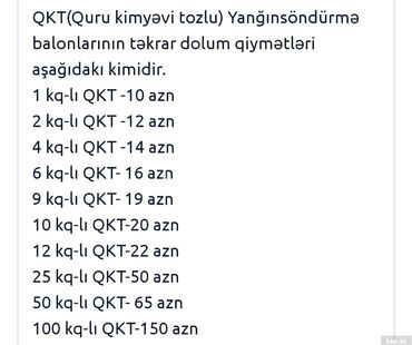 Yanğın söndürən: İstənilən növ yanğın söndürmə balonlarının satışı ve dolumu xidmeti — 9
