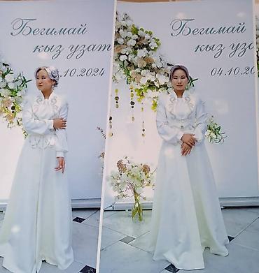 даром платья: Вечернее платье, Длинная модель, С рукавами, Стразы, Перья, S — 2