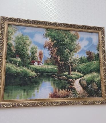 купить стабилизатор в баку: Kətan üzərində resm. Uzunu 75 sm,eni 56 sm. 160 man. Unvan Masazir