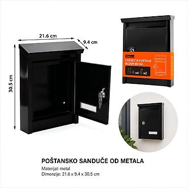 zamka za kune i lasice: Naslov: KMT Poštansko sanduče crno 2001736-A Opis: Crno poštansko — 1