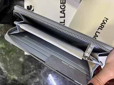 pul gabi: Yeni istifade olunmayib Karl Lagerfeld qadın pulqabısı – zipperli uzun — 3
