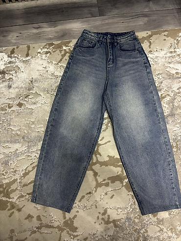 off white duks: Geniş kəsimli cins şalvar - Material: klassik denim (pambıq əsaslı) - — 1