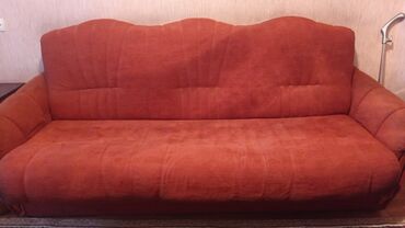 teplo nik: Модульный диван, цвет - Красный, Б/у