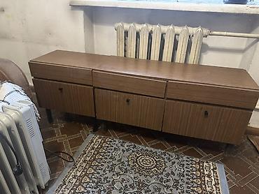 камоды бу: Тумба/комод в винтажном стиле из ДСП с шпоном под дерево. - Длинная — 3