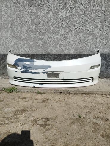 Автозапчасти: Передний Бампер Toyota 2003 г., Б/у, цвет - Белый, Оригинал