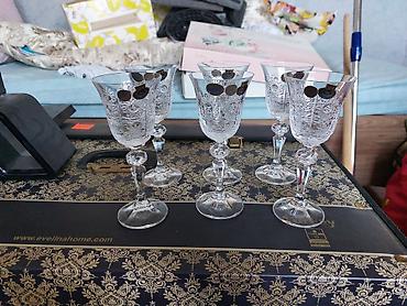 tebi bal: Bohemia kristal qədəh və qraf dəsti - Brend: Tom Bohemia Crystal — 1
