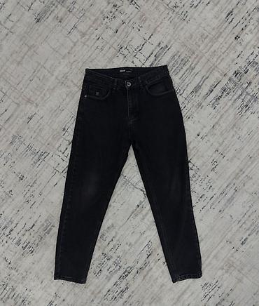 чёрные джинсы: Черные джинсы DENIM - Цвет: угольно‑черный с легким вымытым эффектом — 1