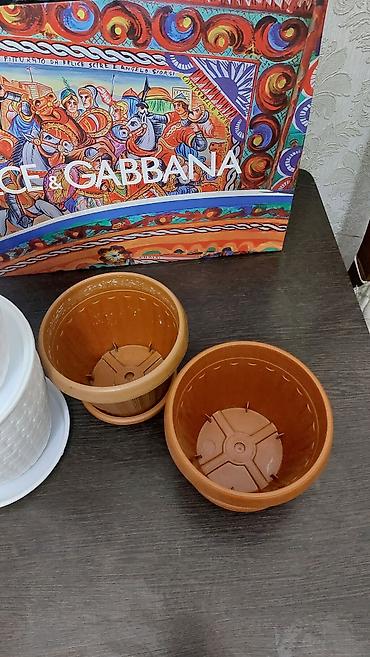 Бөлмө өсүмдүктөрү: Набор цветочных горшков из пластика цена за все 600 с. Состав набора — 5