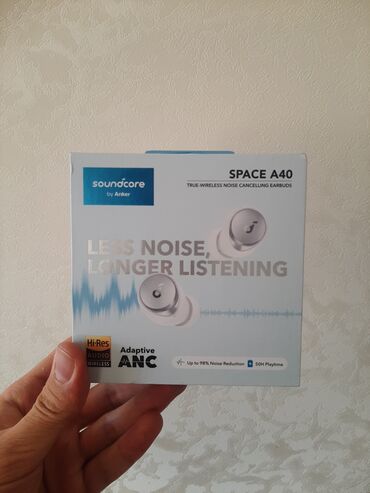 musiqi sistemi: Yeni Simsiz (Bluetooth) Qulaqcıqlar, Anker, rəng - Qara