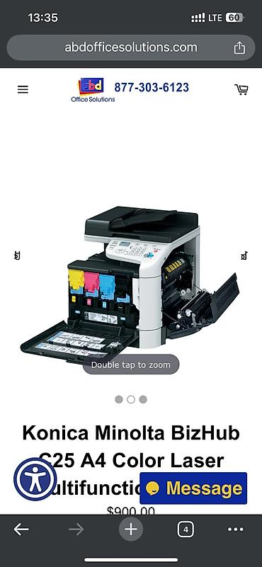 Ofis avadanlığı: Konica Minolta BizHub C25 – A4 rəngli lazer çoxfunksiyalı cihaz — 3