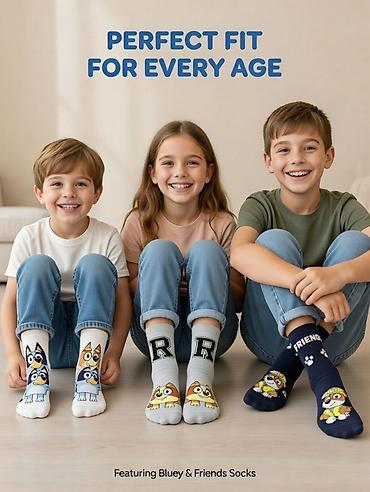 Другие детские вещи: Детские носки из Европы с яркими принтами героев мультфильмов - — 3