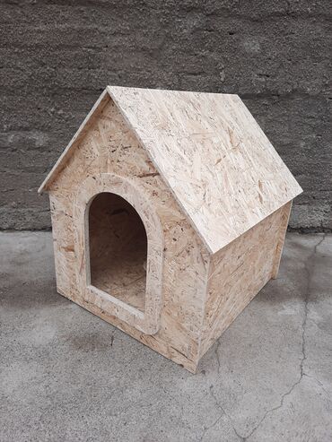 Зоотовары: Будка, домик для собаки. - Материал: плита OSB, толщина 9мм, ширина — 2