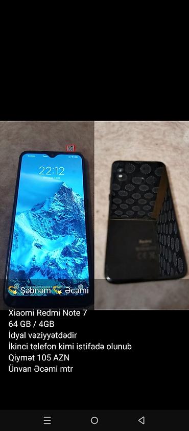 redmi note 7 irşad: Redmi Note 7, 64 GB, rəng - Qara, Barmaq izi — 1