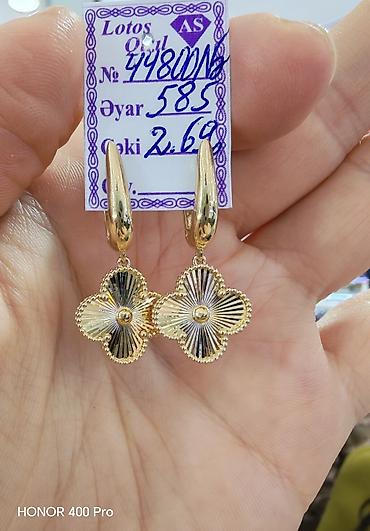 Серьги, Желтое золото, 585 проба, 269 г at lalafo.az Серьги, Желтое золото, 585 проба, 269 г
