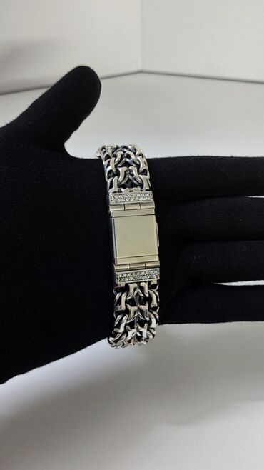 Серебряные цепочки: Серебряный браслет "Двойной Бисмарк" Вес 126 грамм — 7