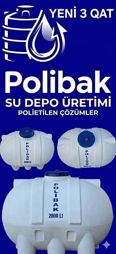 Polibak su çənləri, 3 qat izolasiyalı, anti bakterial, zərbəyə istiye — 9