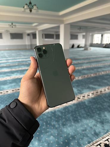 Apple iPhone: IPhone 11 Pro Max, Б/у, 64 ГБ, Matte Midnight Green, Чехол, 80 % — 2