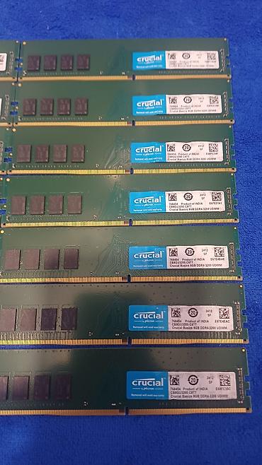 crucial: Operativ yaddaş (RAM) Crucial, 8 GB, 3200 Mhz, DDR4, PC üçün, Yeni — 2