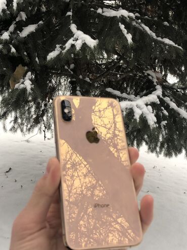 Apple iPhone: IPhone Xs, Б/у, 256 ГБ, Золотой, Чехол, 75 %