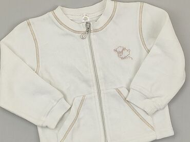 biały sweterek rozpinany dla dziewczynki: Bluza, 9-12 m, stan - Dobry