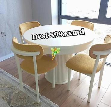 metbext ucun divan: Mətbəx üçün, Yeni, Açılmayan, Yumru masa, 4 stul — 1