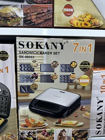вафельница 7 в 1: Мультигриль/сэндвич-мейкер SOKANY – наборы 3 в 1 и 7 в 1 Основные — 4
