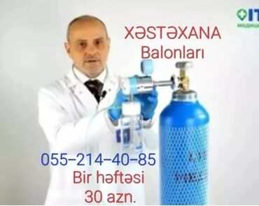 oksigen: Tibbi Oksigen Balonu icarəsi və satışı Xəstələrin ev şəraitində