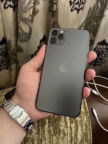 iphone 11 qiymeti irshad telecom: IPhone 11 Pro Max, 256 GB, Space Gray, Simsiz şarj, Face ID, Sənədlərlə