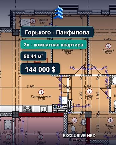 11: 💎СРОЧНО ПРОДАЕТСЯ ТРЕХКОМНАТНАЯ СТУДИЯ ЭЛИТКА 🏢Комнат: 3 Студия 🏗️СК — 1