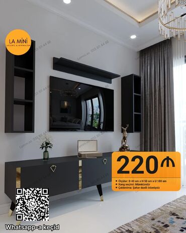 столы трансформер: TV stend, Kredit yoxdur