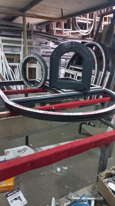 Pəncərələrin quraşdırılması, montajı: Plastik yumru pəncərələr. Ağ. Boz. Kariçnivi. Tund — 13