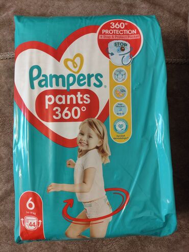 pampers tort: Pampers Pants 360° uşaq bezləri, 14-19 kq çəkiyə uyğun 6 ölçüdə və 44