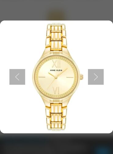 цена золотых цепочек: Классические часы часы, Anne Klein, Водонепроницаемые, Оригинал, Женские, Новый
