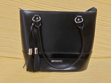 mona torba plava: Shoulder bag, Mona, Material: Leather