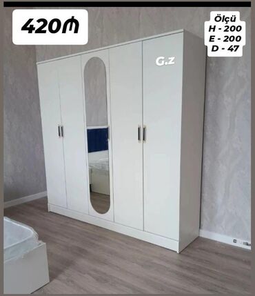Masa və oturacaq dəstləri: Açılan, 5 qapı Düz dolab, Qarderob, paltar dolabı