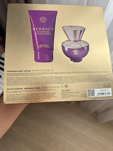 busi: TƏCİLİ SATILIR — Versace Dylan Purple hədiyyə dəsti YENİ, ORİJİNAL — 4