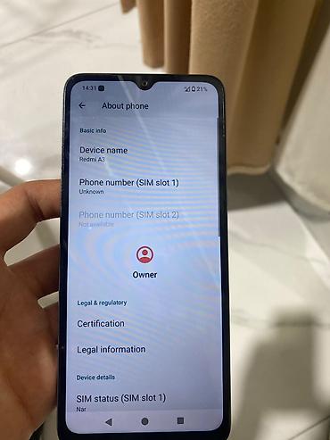 poco telefonlari: Redmi A3, 128 GB, rəng - Yaşıl, Barmaq izi — 3